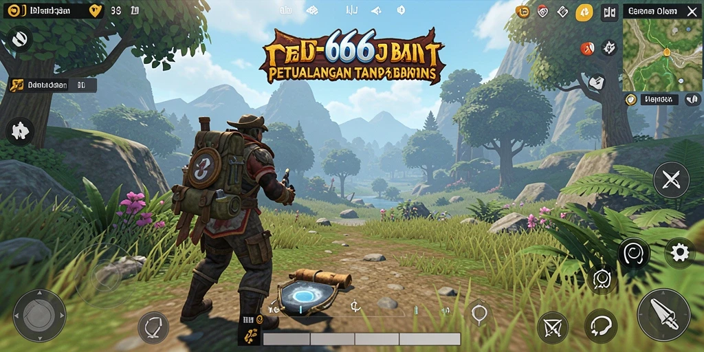 Tampilan grafis menakjubkan dari gameplay 666J di dunia terbuka.