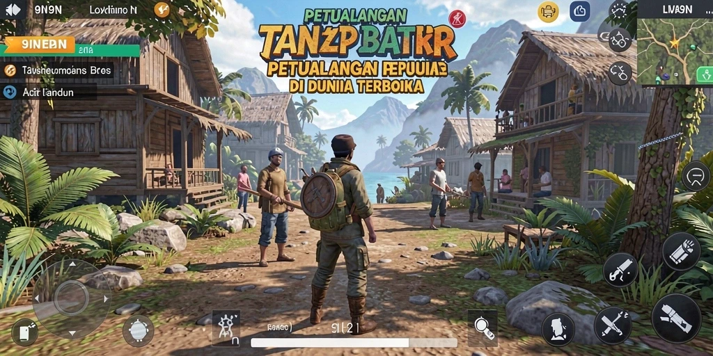 Tampilan gameplay seru dari 9N9N dalam dunia Open World yang memukau.