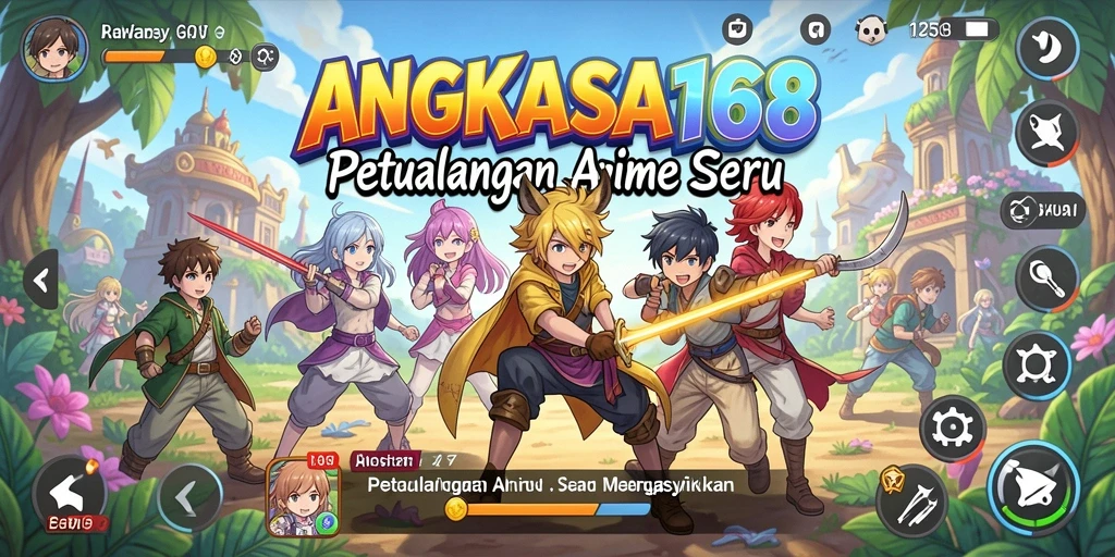 Screenshot dari gameplay <strong>ANGKASA168</strong> yang memukau dengan karakter anime.