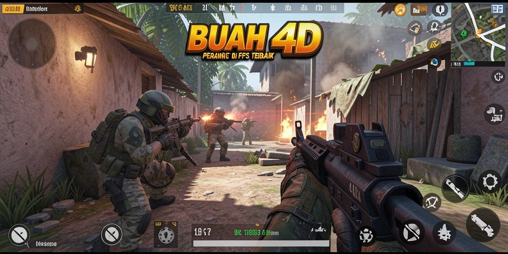 Gameplay intens di BUAH4D, penuh aksi seru.