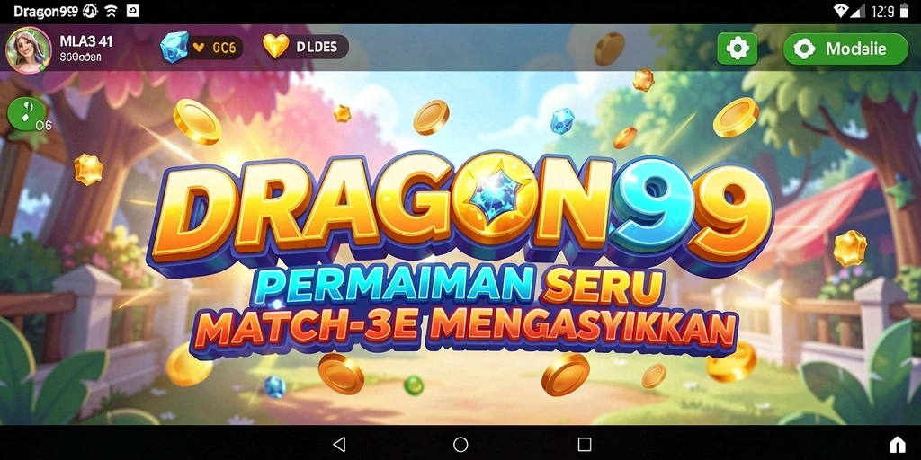 Tampilan gameplay seru DRAGON99 dengan kombinasi batu permata yang menarik.
