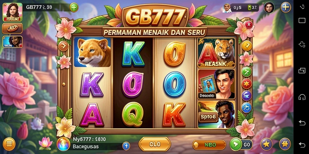 TampilanGameplay GB777 dengan mesin Slot yang menarik dan bonus melimpah.