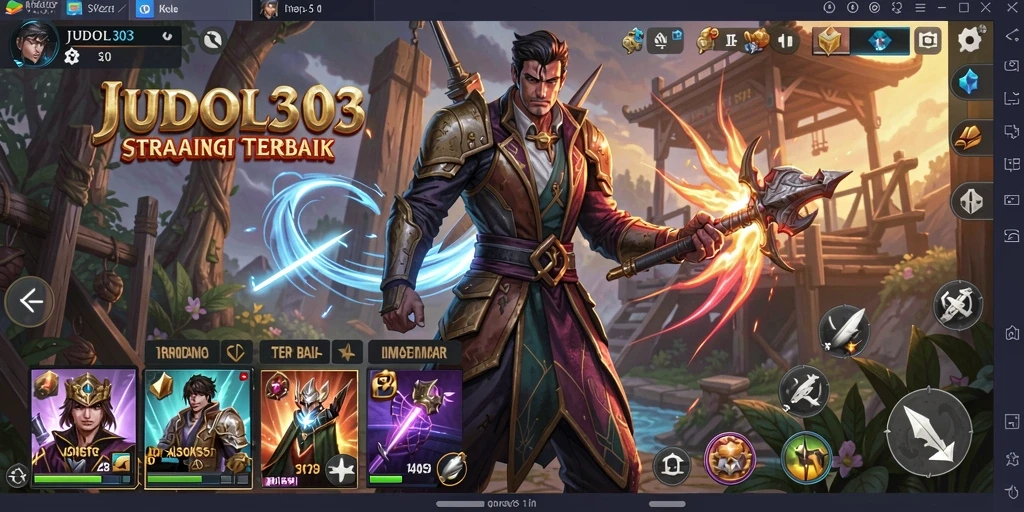 Screenshot menampilkan aksi strategis dalam permainan JUDOL303.