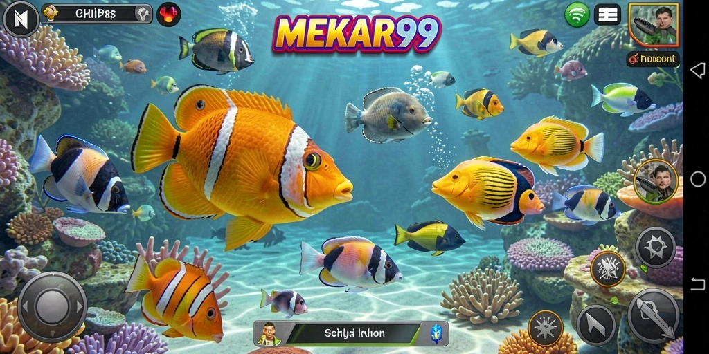 Tampilan menarik dari gameplay Tembak Ikan MEKAR99 yang seru.