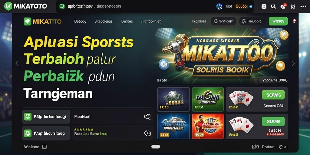 Tampilan utama MIKATOTO dengan fitur taruhan yang menarik.