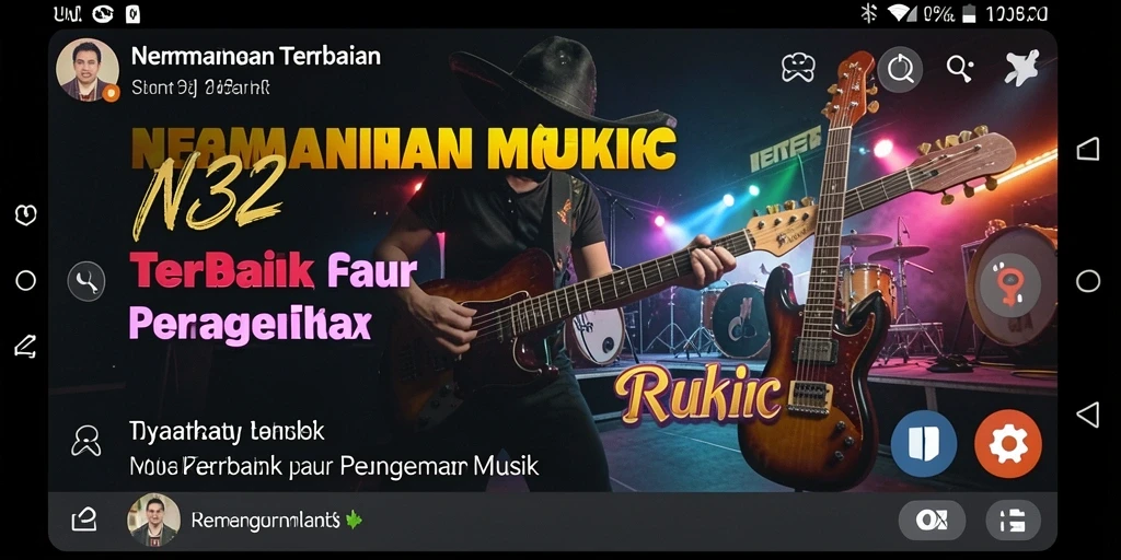 Screenshot N32 menunjukkan gameplay seru dengan interaksi musik yang menarik.