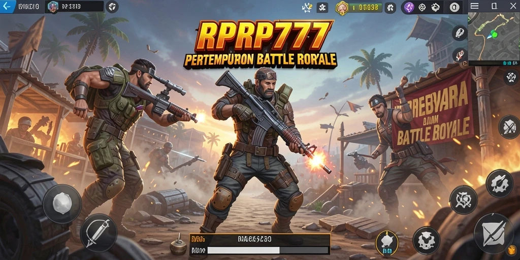 Tangkapan layar RPRP777 menampilkan aksi seru dalam pertempuran Battle Royale.