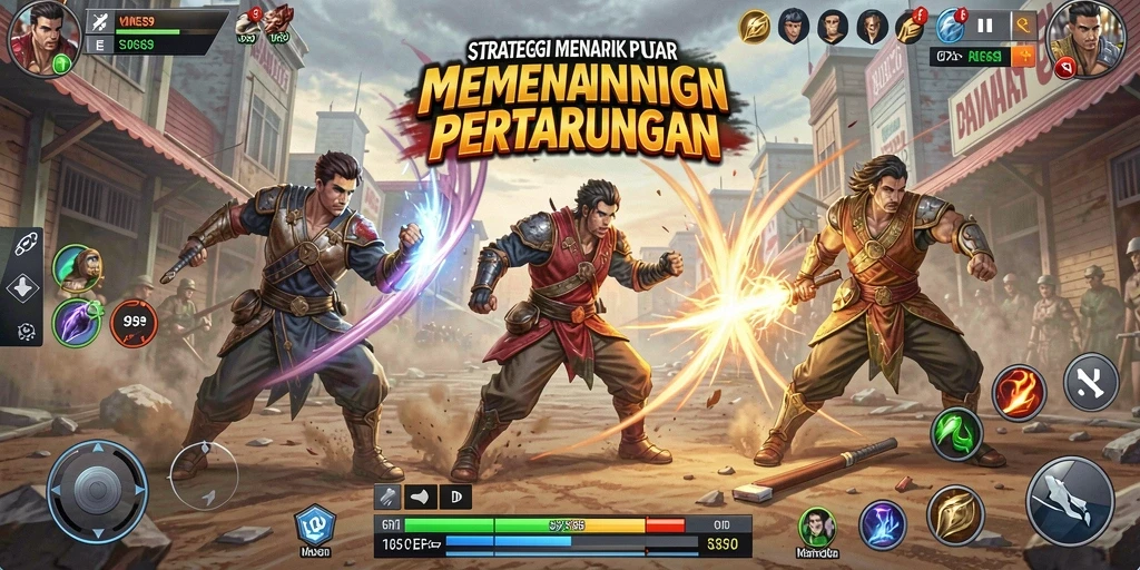 Tangkapan layar gameplay S9S9 menampilkan pertempuran strategi yang intens.