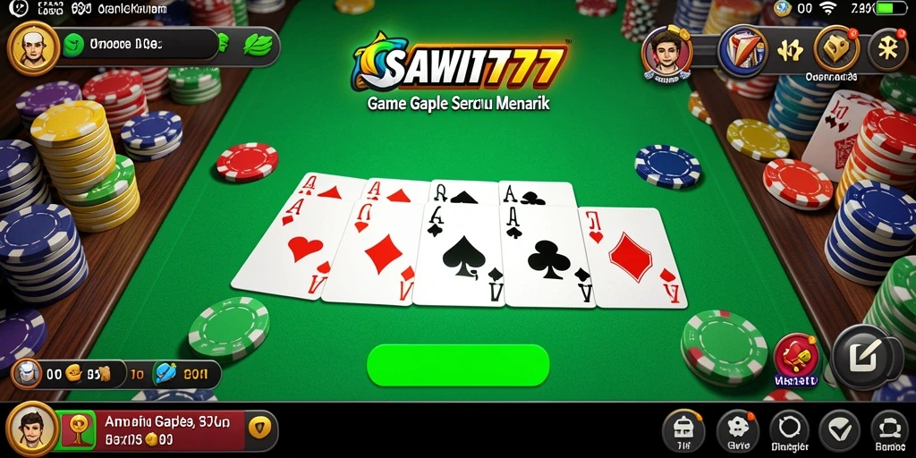Tampilan gameplay menarik di SAWIT777 dengan suasana Gaple yang seru.