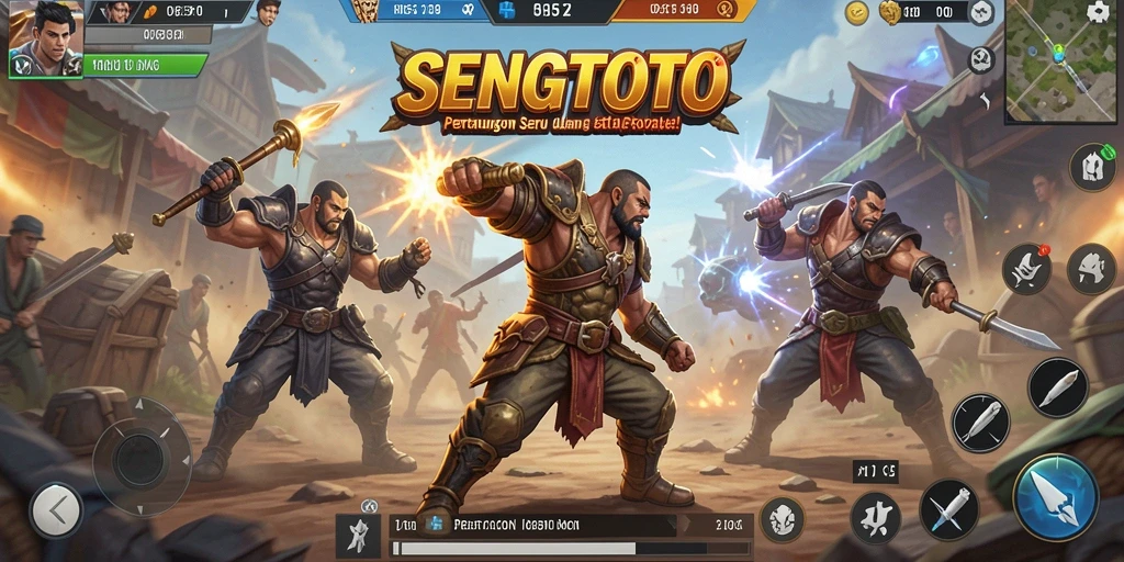 Screenshot menampilkan gameplay seru SENGTOTO dalam pertarungan Battle Royale.