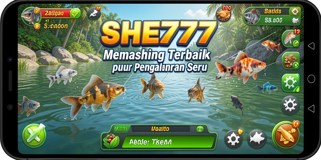 Tampilan gameplay menarik di SHE777 dengan aksi memancing seru.