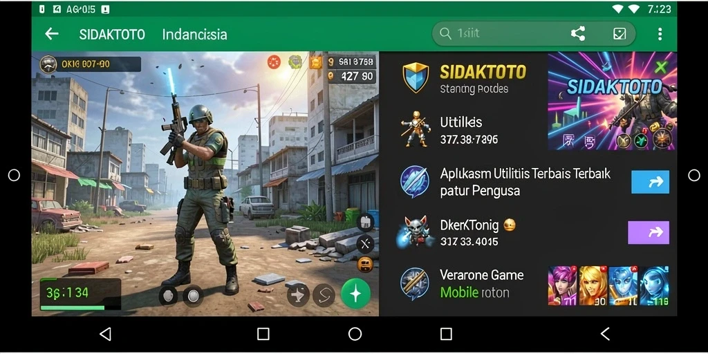 Tampilan utama SIDAKTOTO dengan fitur utilitas yang menarik.