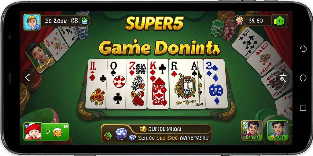 Screenshot gameplay SUPER5 dengan pemain yang bersaing.