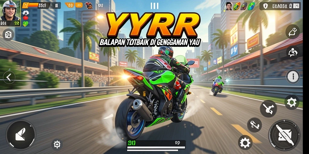 Tampilan balapan menegangkan dengan motor unggulan di YYRR.