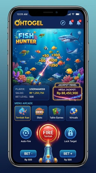 Tampilan utama aplikasi ohtogel yang menarik dan user-friendly.